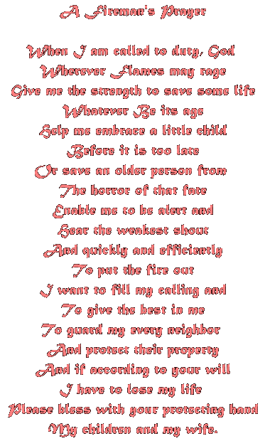 Fireman's Prayer